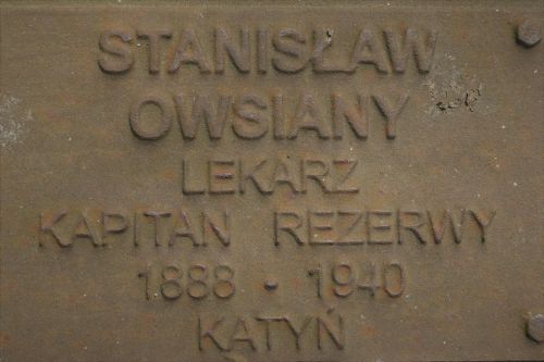 Tabliczka pamięci Stanisława Owsianego na poznańskim Pomniku Polskiego Państwa Podziemnego.