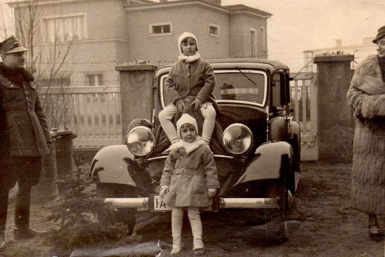 Piotr Piniński z żoną i dziećmi 1936 rok