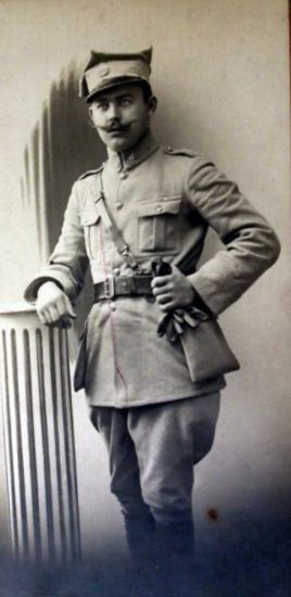 Jan Pończa w mundurze Hallerczyka