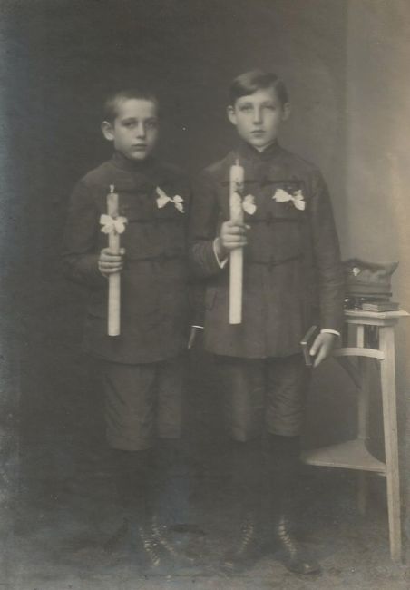Bolesław i Mieczysław Psuja, I Komunia 1919 rok