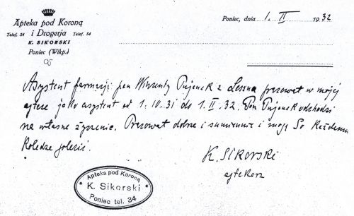 Opinia z apteki - Wincenty Pujanek