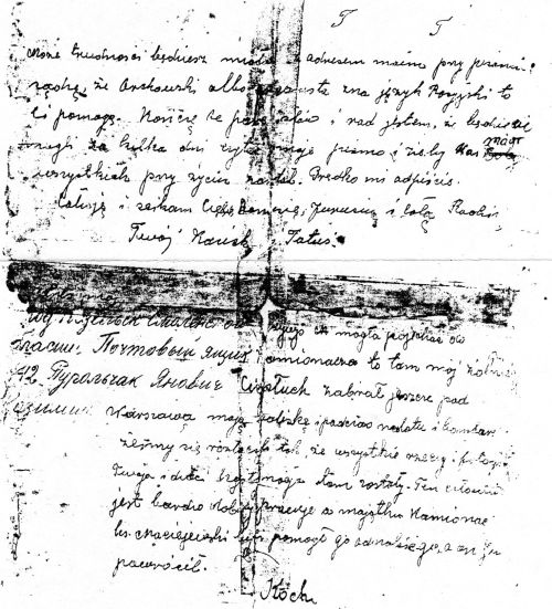 Kazimierz Purolczak, list z Kozielska.