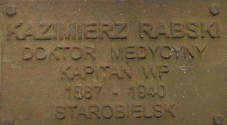 Tablica Kazimierza Rabskiego na Pomniku Pamięci w Poznaniu