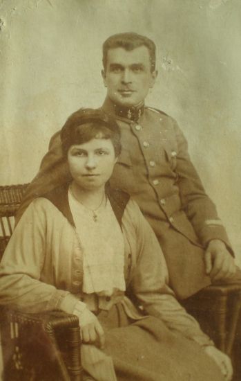 Kazimierz Rabski z pierwszą żoną Heleną