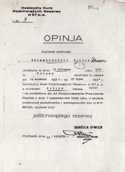 Opinia Witolda Rozmarynowicza