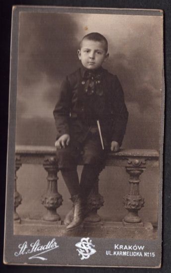 Bolesław Rutyński, fotografia z dzieciństwa