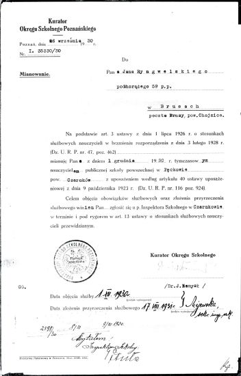 Jan Ryngwelski - szkoła Pęck&oacute;w