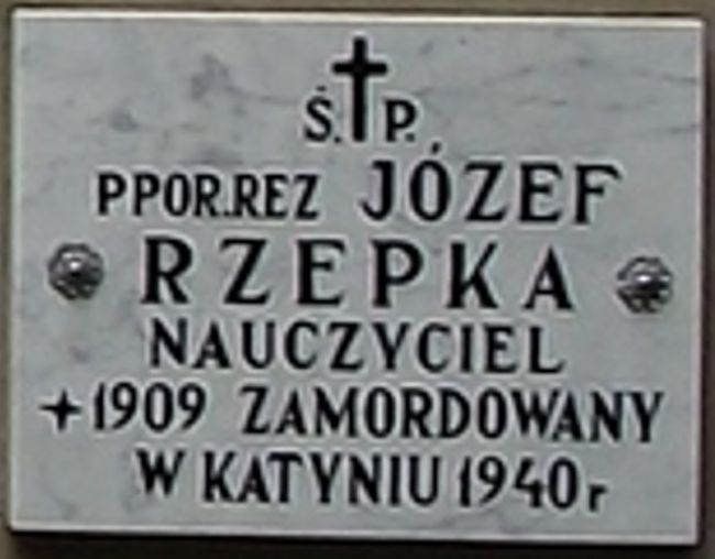 Józef Rzepka - tablica pamięci w Lesznie