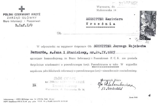 Odpowiedź z PCK odnośnie Jerzego Schnittera