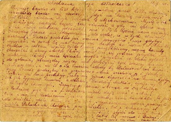 List z Ostaszkowa od Kazimierza Sewera.