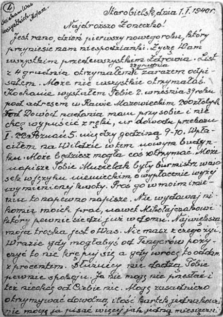 Adam Siebert list z obozu w Starobielsku