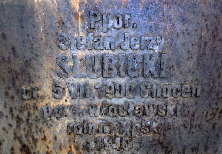 Stefan Słubicki - tabliczka cmentarna 