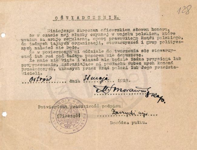 Oświadczenie Mieczysław Smorawiński