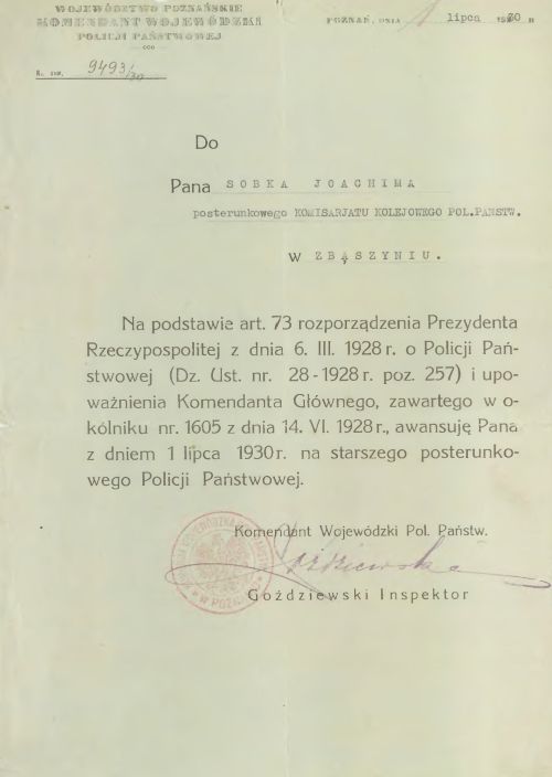 Awans Joachima Sobko