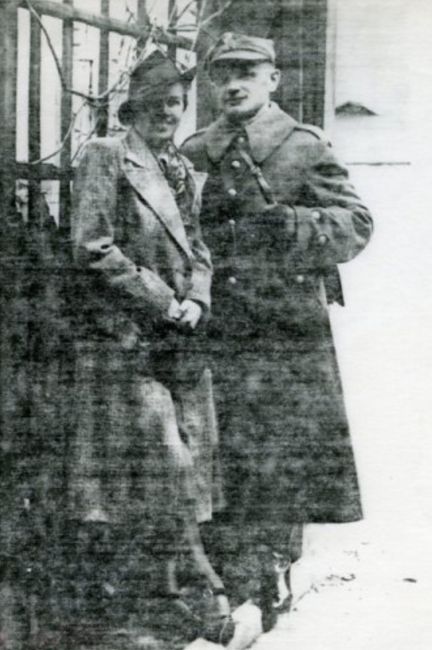 Bronisław Spalony z żoną Heleną