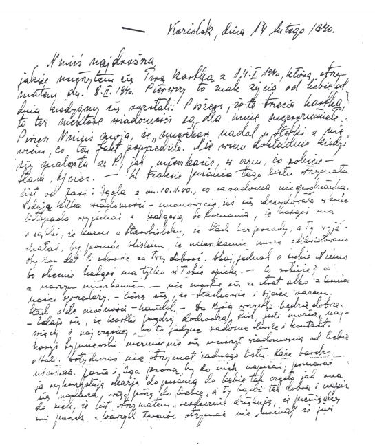 Antoni Śramski list z obozu w Kozielsku.