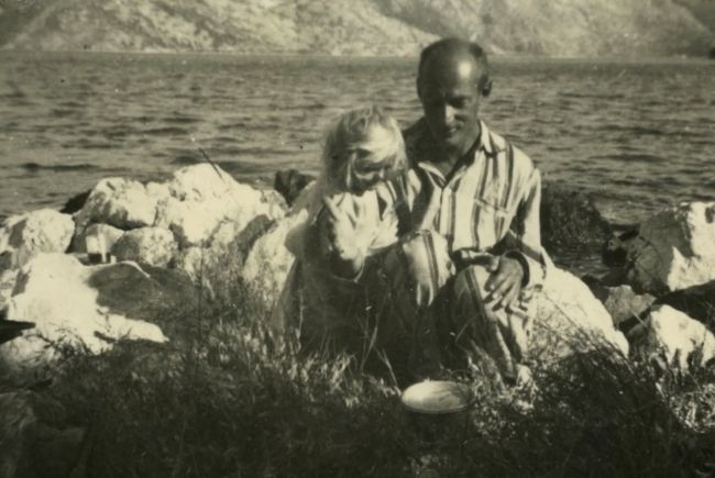 Kazimierz Starkowski z c&oacute;rką Marią