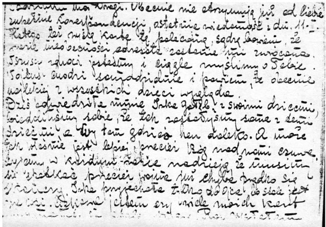 List Zofii Sumińskiej do męża Tadeusza, do obozu w Starobielsku