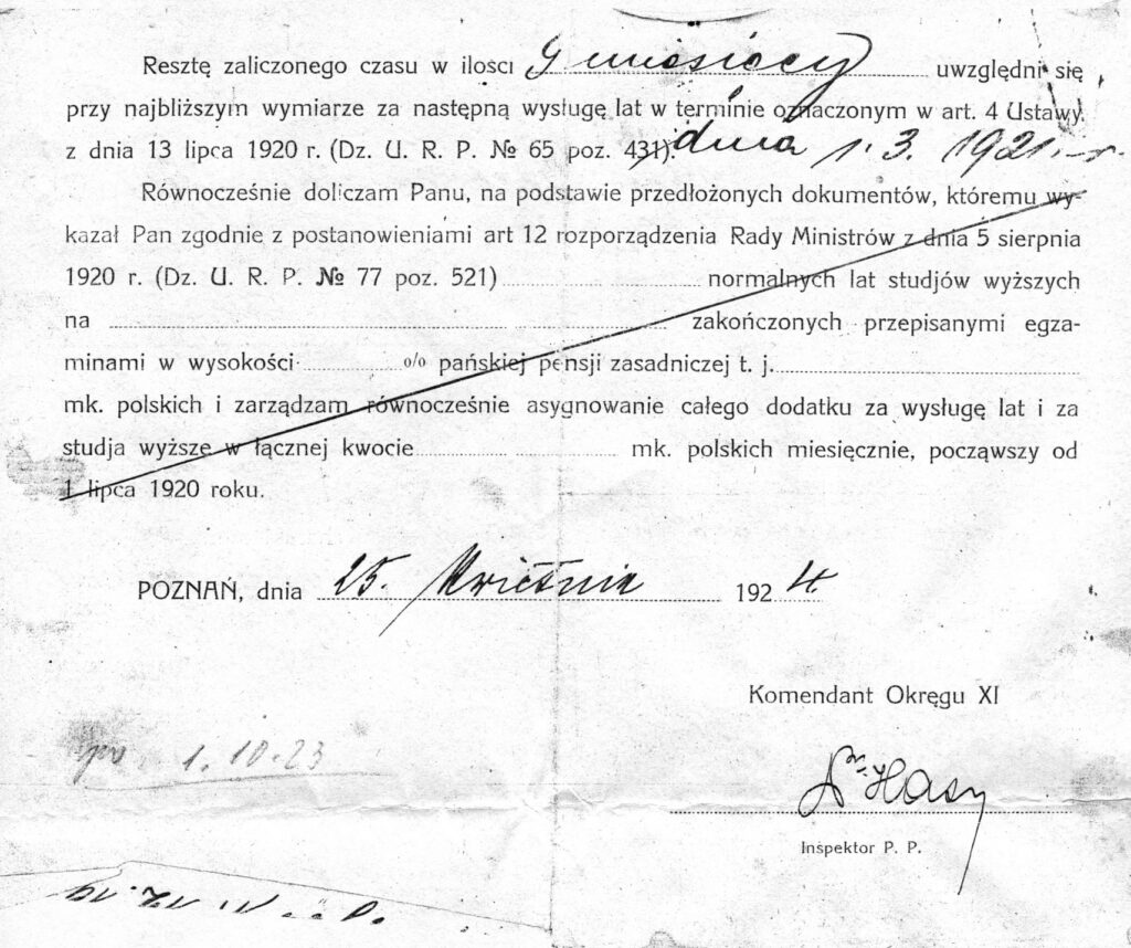 Decyzja dotycząca posterunkowego Jana Szczepańskiego