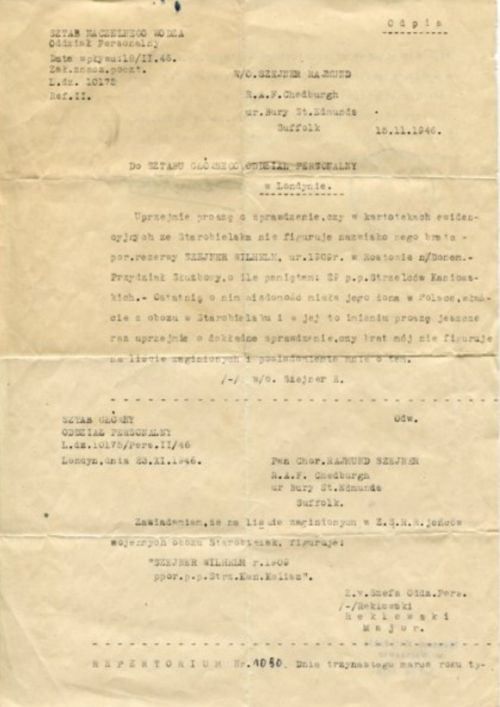 List brata Wilhelma Szejnera