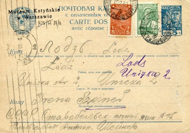 List z obozu w Starobielsku od Wilhelma Szejnera