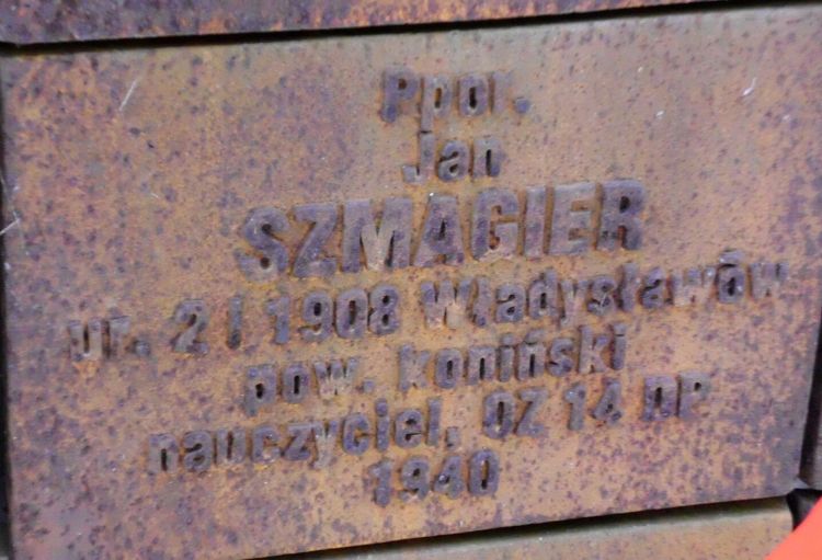 Tabliczka pamięci Jana Stanisława Szmagier