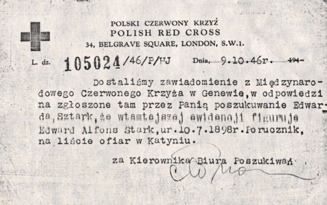 Edward Sztark informacja z PCK