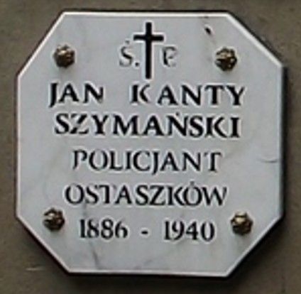 Tablica Jan Kanty Szymański cmentarz Leszno