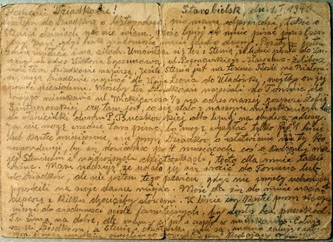 Marian Taczak, list z obozu w Starobielsku