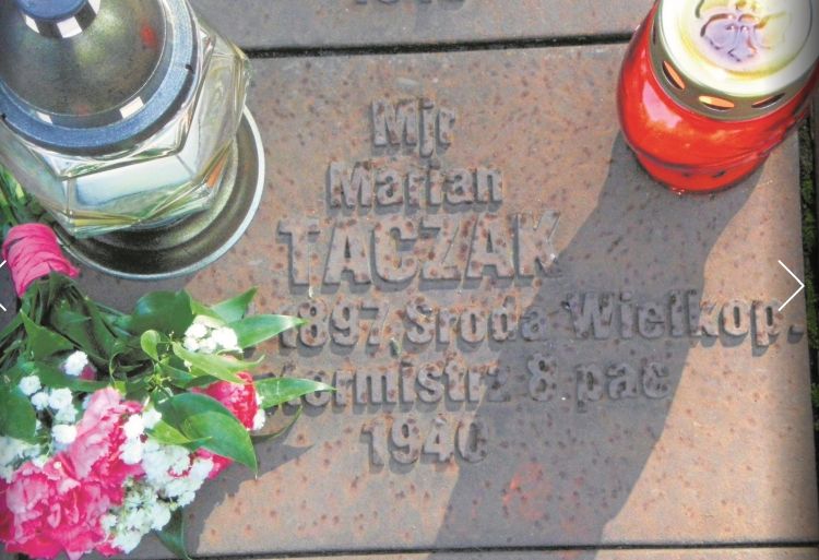 Tabliczka cmentarna Mariana Taczaka.