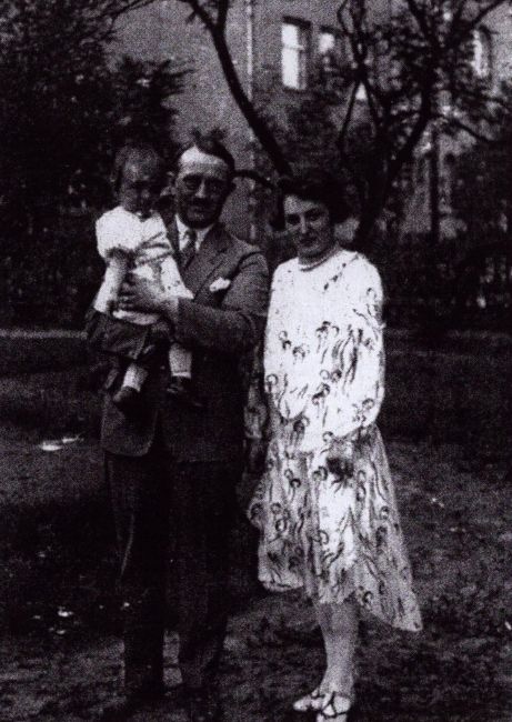 Bronisław i Janina Tetzlaff z synem Janem, Wolsztyn 1929 rok