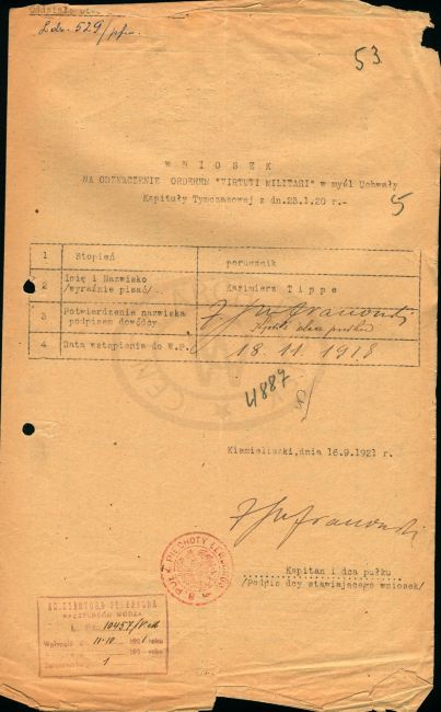 Wniosek VM Wilhelm Kazimierz Tippe