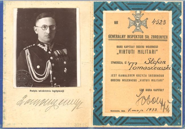 Książeczka orderu VM Stefana Tomaszewskiego