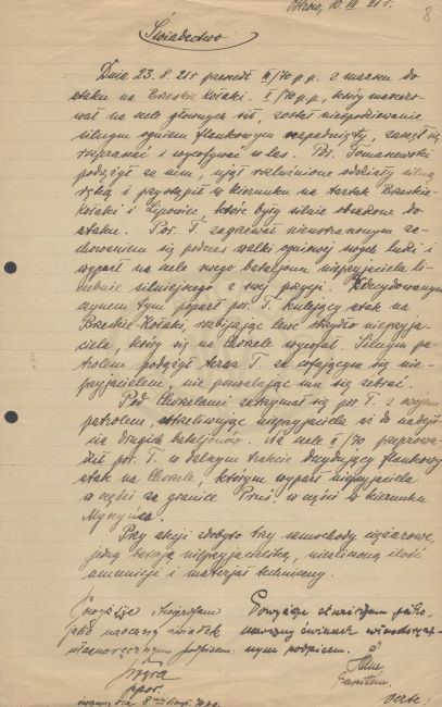 Świadectwo dotyczące Stefana Tomaszewskiego