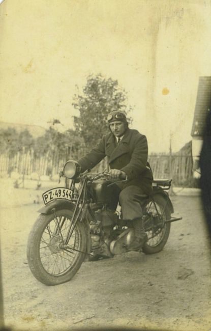 Edward Tomiński na motorze