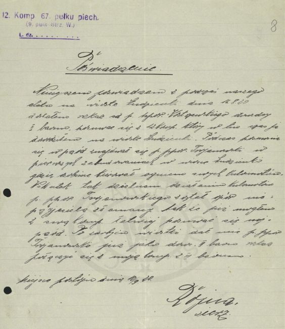 Poświadczenie do wniosku VM Sylwester Trojanowski