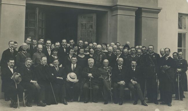 Fotografia zbiorowa Mieczysław Trzeciak na uniwersytecie wileńskim 1924 rok