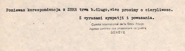 Walenty Ugorny list MCK