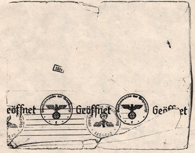 Koperta listu MCK dotycząca Walentego Ugornego