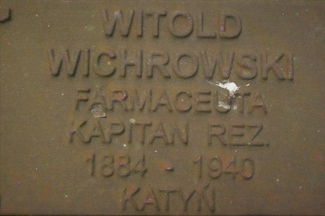 Witold Wichrowski tabliczka na Pomniku Polskiego Państwa Podziemnego w Poznaniu