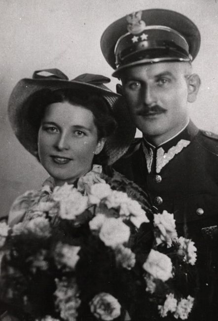 Zdjęcie ślubne Adama Wiśniewskiego i Eugenii Jewtiejew.