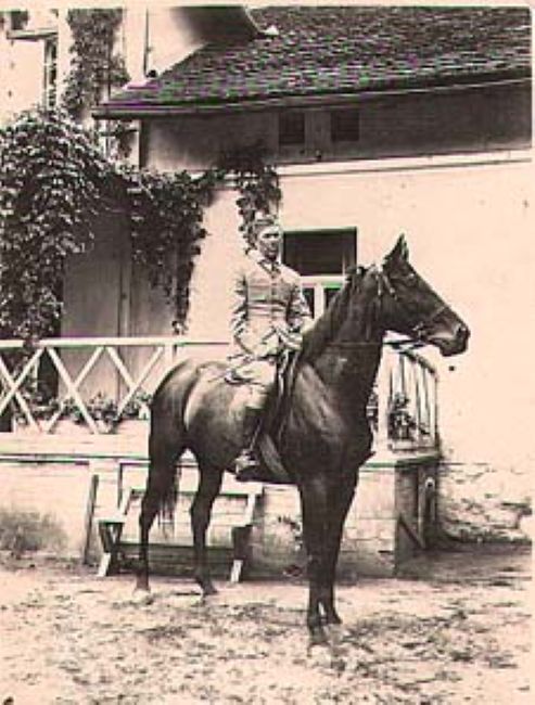 J&oacute;zef Wiszniewski na koniu, Jeżewo 1937 rok