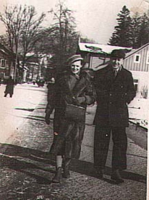 J&oacute;zef Wiszniewski z żoną Reginą, Krynica 1937 rok