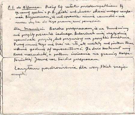 List Karola Wojtczak do siostry z marca 1939 roku
