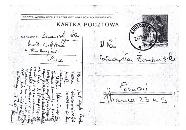 List Edmunda Żerdzińskiego z Krotoszyna