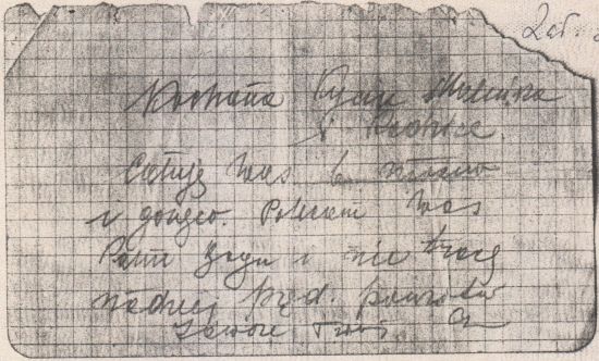 Kartka Czesława J&oacute;zefa Golędzinowskiego bez daty