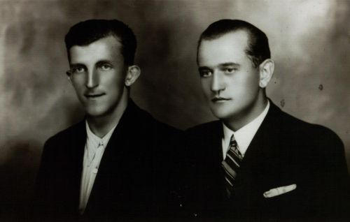 Leon Pawlak z kolegą 1937 rok