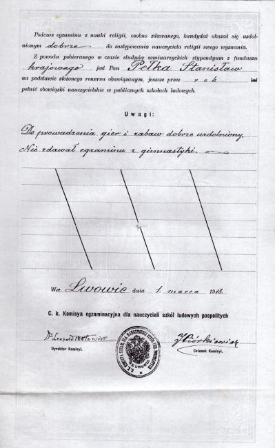 Egzamin nauczycielski Stanisłąw Pełka