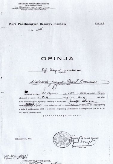 Janusz Walawski - opinja z Wojska Polskiego